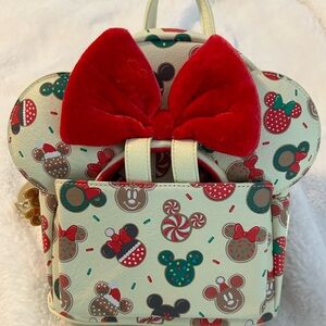 Disney loungefly Christmas cookies bag with ears! Excellent condition